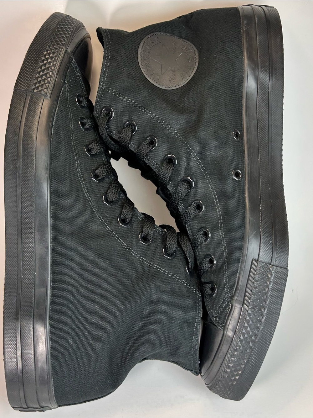 Converse X3310 Chuck Taylor All Star Black Embossed Hi-Tops Shoes Size M 15